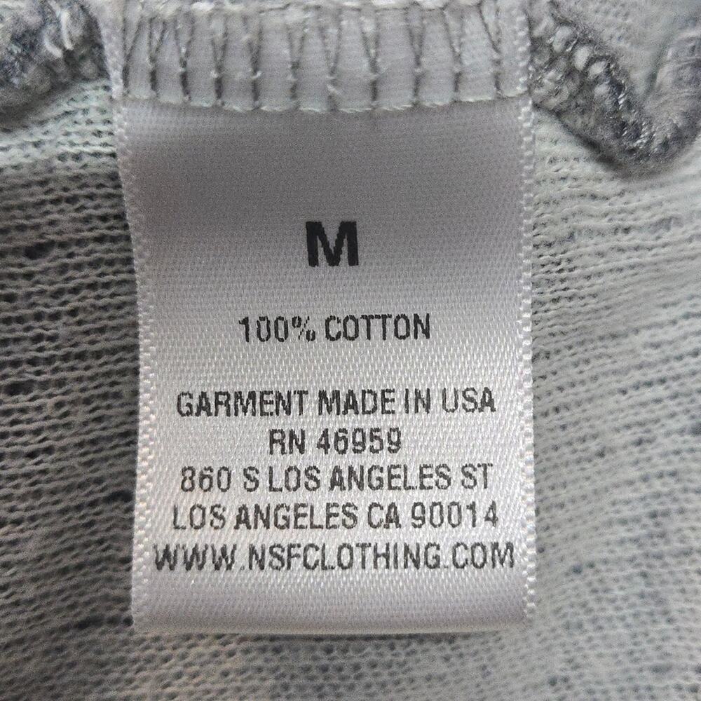 NSF Cotton Zip Up Jacket Unisex Minimalist Grey Men's M Women's L - Picture 4 of 5